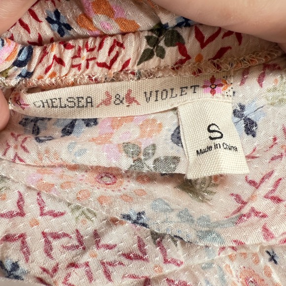 Chelsea & Violet Cold Shoulder Halter Midi Dress Women's S Peasant Cottagecore - Picture 8 of 11